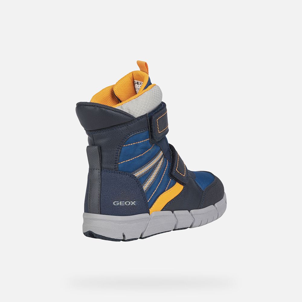 Geox Boots Navy/Orange Flexyper Abx - Geox Boys Shoes - VCHFLR871